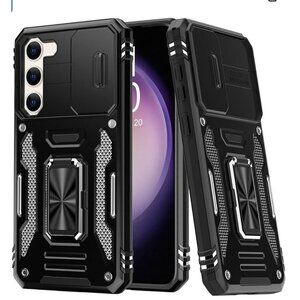 FUNMIKO for Samsung Galaxy S24 Case with Upgraded Sliding Camera Lens Protector